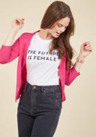  Charter School Cardigan In Hot Pink In M