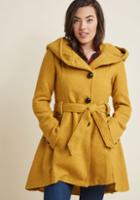 Stevemadden Once Upon A Thyme Coat In Mustard In 3x