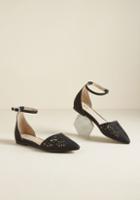 Modcloth Follow Your Elite D'orsay Flat In Black In 6