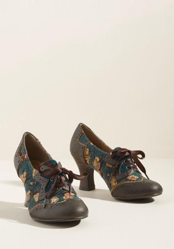 Rubyshoo Ruby Shoo Vintage Voyage Oxford Heel In Floral In 39