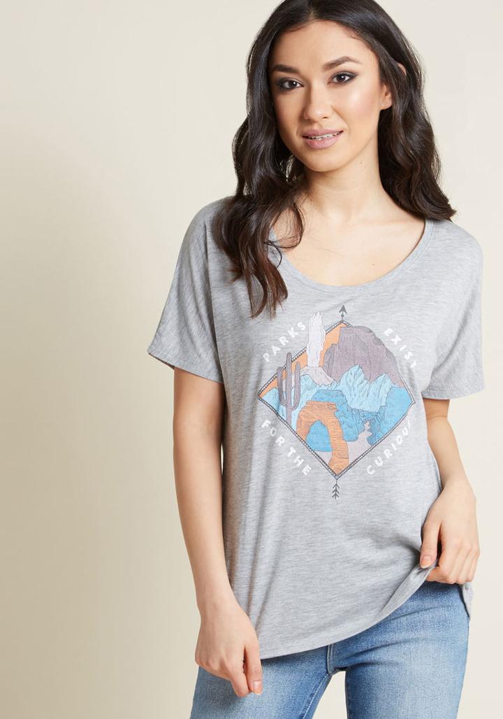 Modcloth Outdoorsy Adventurer Graphic Tee In Xxl