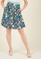 Modcloth Lively Vibe Cotton A-line Skirt In Countryside In Xl