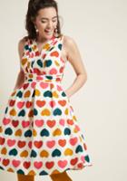 Modcloth Surely Sweet A-line Dress With Pockets In M