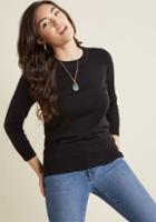 Modcloth Charter School Pullover Sweater In Black In L