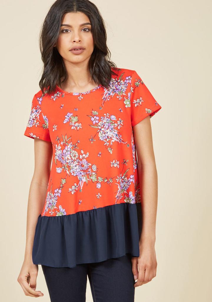  Easygoing Places Knit Top In Red In 3x