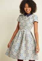 Modcloth Uniqueness On Offer Shirt Dress In Tile In Xl