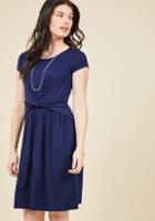 Modcloth A Whole New Whorl Jersey Dress In Navy In 3x