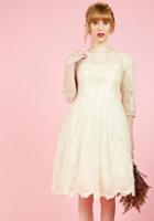  Gilded Grace Lace Dress In Champagne In 8
