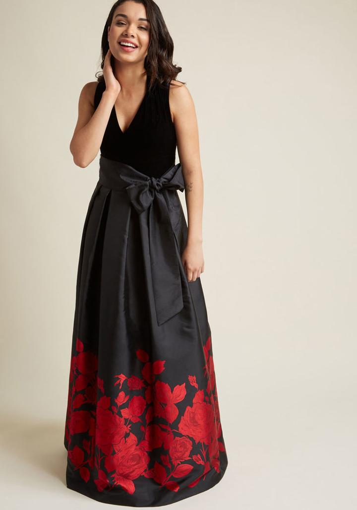 Elizaj Eliza J Velvet Maxi Dress With Pockets In 2