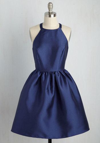  Fleurs Truly Fit And Flare Dress In Navy In 14