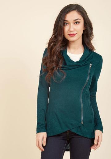 Modcloth Airport Greeting Cardigan In Lagoon