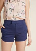 Modcloth Positively Polished Shorts In Navy In Xl