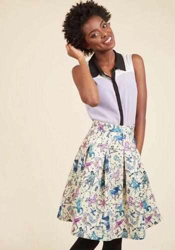  Ethereal Expression Pleated Skirt In Xxs