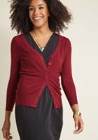 Modcloth Charter School Cardigan In Merlot In Xxs