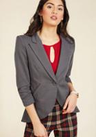 Modcloth Fine And Sandy Blazer In Stone