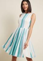 Modcloth Colorful On Cue A-line Dress In 12 (uk)