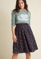 Modcloth Famed Florals Lace A-line Skirt In M