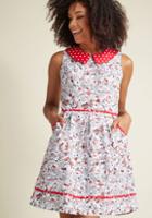 Modcloth Rad To The Bone A-line Dress In Hello Kitty In M