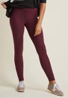 Modcloth Soft And Cozy Leggings In Burgundy In M