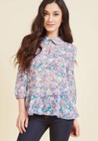 Modcloth Opportunity For Originality Top In Lavender Field