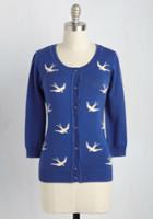  Birdlandia Cardigan In Blue In 4x