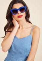  Worth Its Weight In Bold Sunglasses In Cobalt