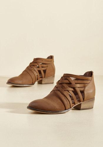  So Blue Leather Bootie In 6