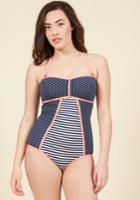  Delight On Deck One-piece Swimsuit In Navy In S