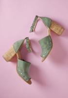 Modcloth Fresh Perspective Suede Block Heel In 10