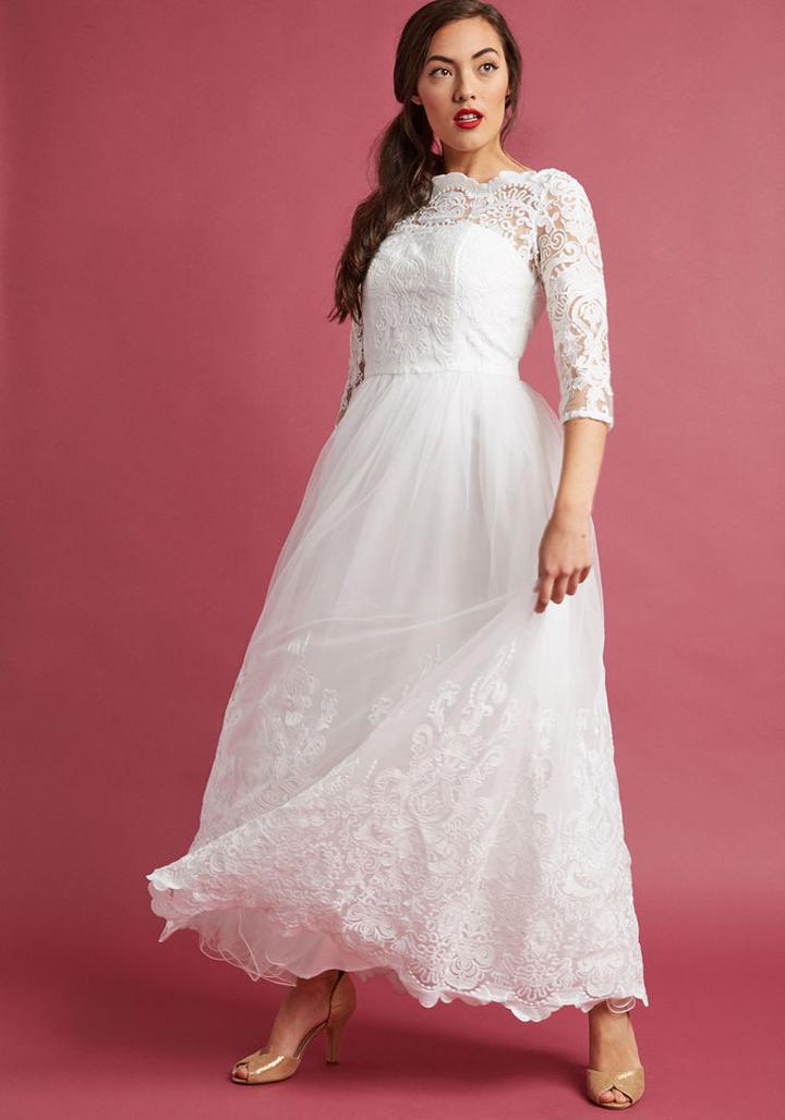 Chichilondon Chi Chi London Sophisticated Ceremony Maxi Dress In White In 4