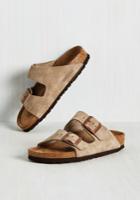  Strappy Camper Sandal In Tan Suede - Narrow In 41