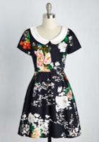 Modcloth Record Time Floral Dress In Navy Blooms In 4x