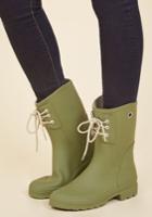  Rainy Route Rain Boot In Moss In 9