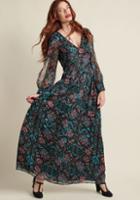 Modcloth Loop, Twirl, And Arch Maxi Dress In Black In S