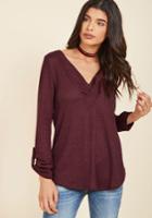  Everyday Upgrade Long Sleeve Top In Berry In 2x