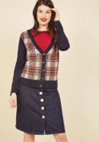In High-class Spirits Plaid Cardigan In S