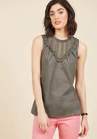  Fashion Your Fairytale Sleeveless Top In Slate In M