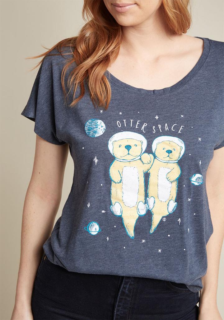 Modcloth Forever Floating Graphic Tee In S