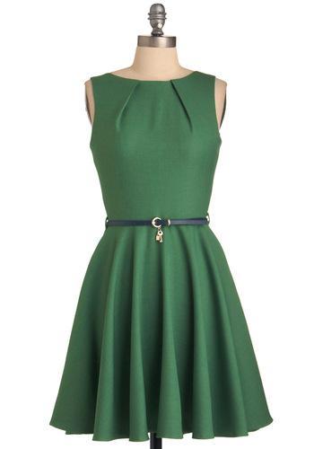Closet - Uk Luck Be A Lady Dress In Green From Modcloth