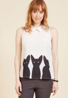  Just Kitten Around Sleeveless Top In Xl