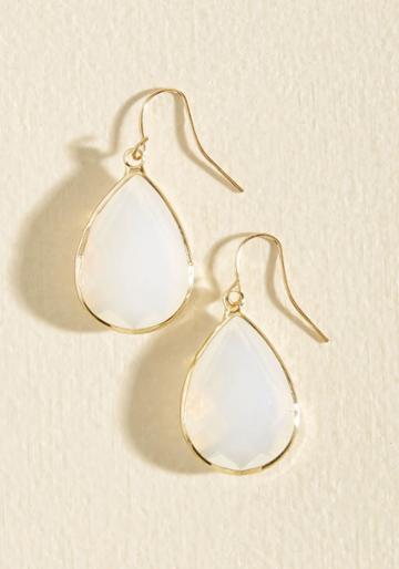 Modcloth Receiving Drop Honors Earrings In Cloud