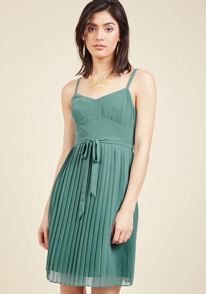  Posh Prompting A-line Dress In Sage In L