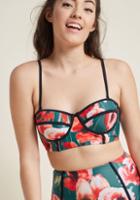 Highdivebymodcloth Need I Say Shore? Swimsuit Top In Floral Fantasy In Xs