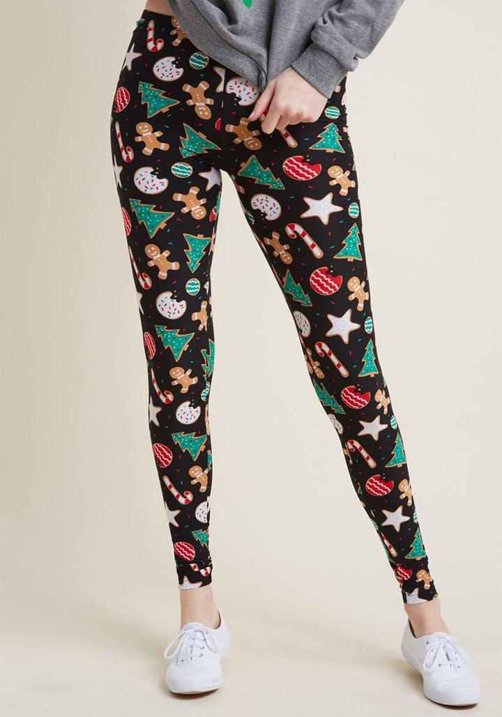 Modcloth Swell On A Holiday Leggings In Cookies In S