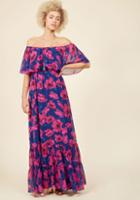 Modcloth Fabulous Influence Maxi Dress In Magenta In 12