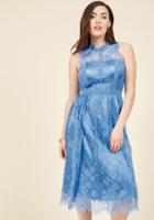  Ethereal Enlivening Midi Dress In Lapis In M