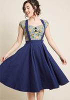 Collectif Collectif X Mc Curtsy Courtesy Midi Jumper In Navy In 28 (uk)