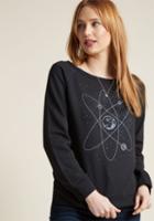 Modcloth Go Ahead, Have Atom Graphic Sweatshirt In S
