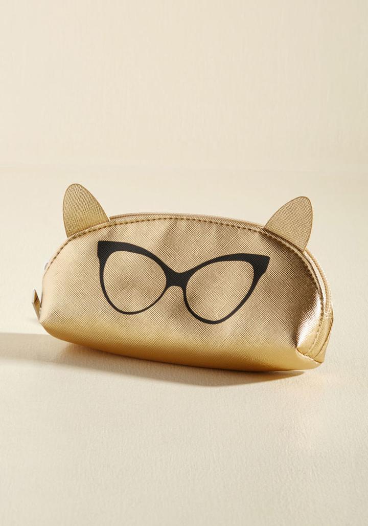 Perversesunglasses I Can See Ear-ly Now Pouch In Gold