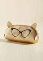 Perversesunglasses I Can See Ear-ly Now Pouch In Gold